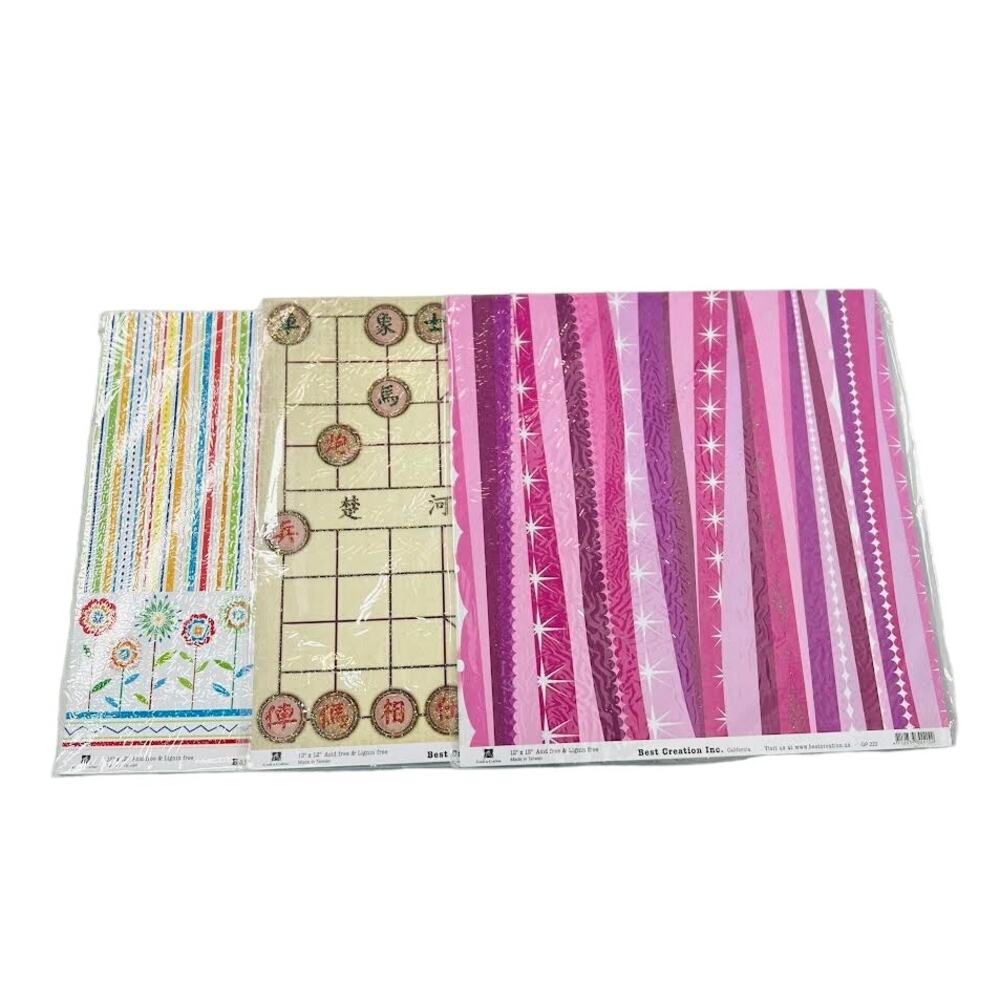 NEW! Best Creation 12"x12" Scrapbooking Paper 25 Count/ Pack‎ of 3